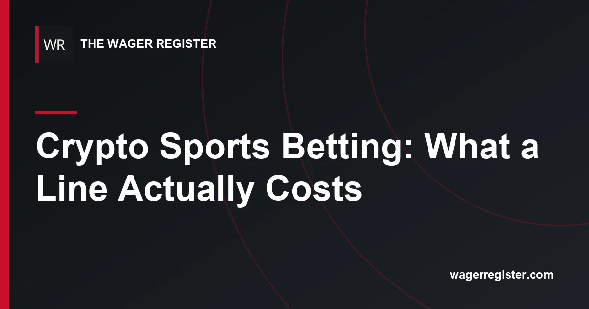 Crypto Sports Betting: What a Line Actually Costs