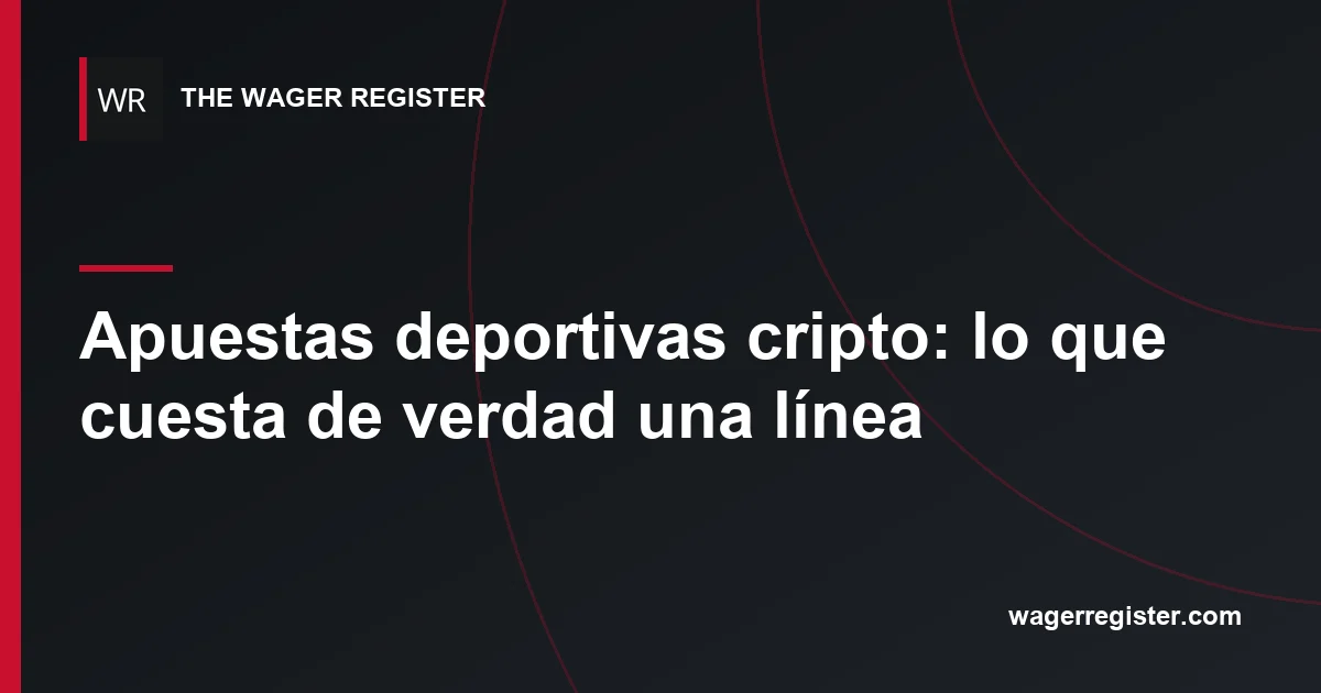 Apuestas deportivas cripto: lo que cuesta de verdad una línea