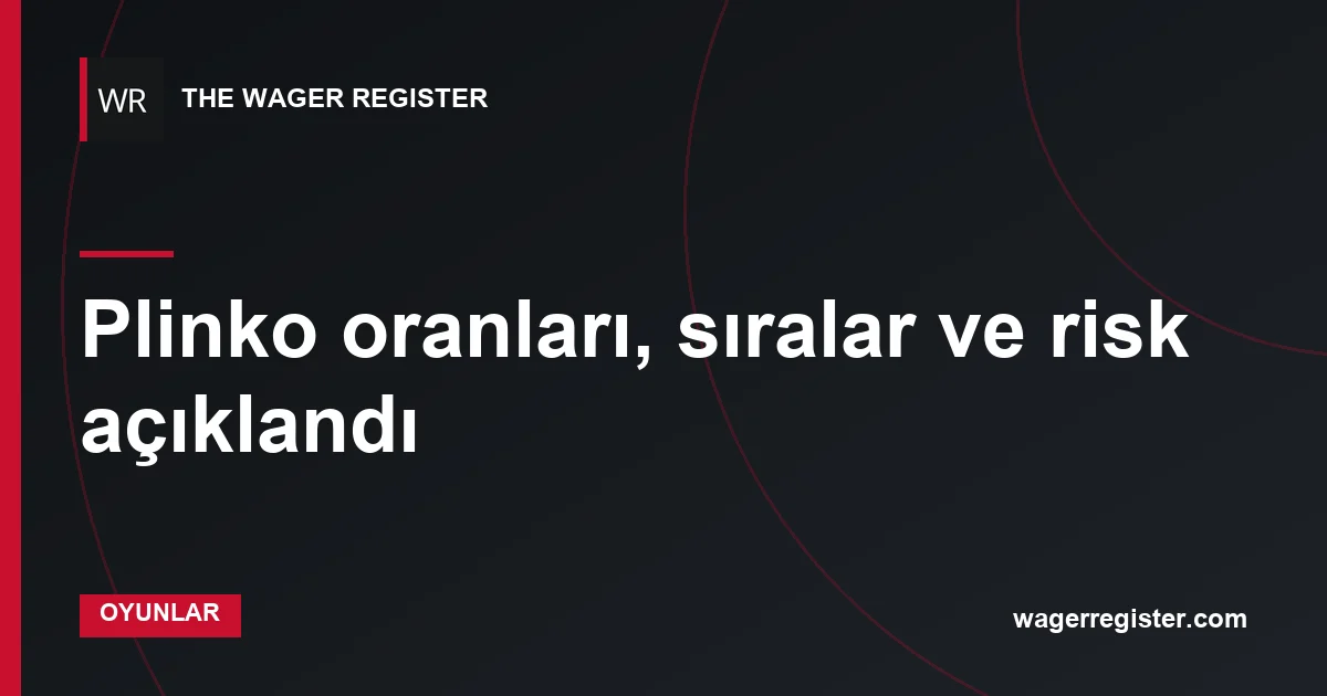 Plinko oranları, sıralar ve risk açıklandı